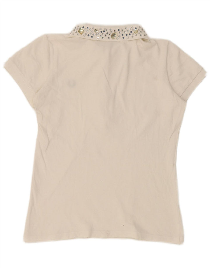 Fred Perry Polo Femme UK 10 Petit Blanc