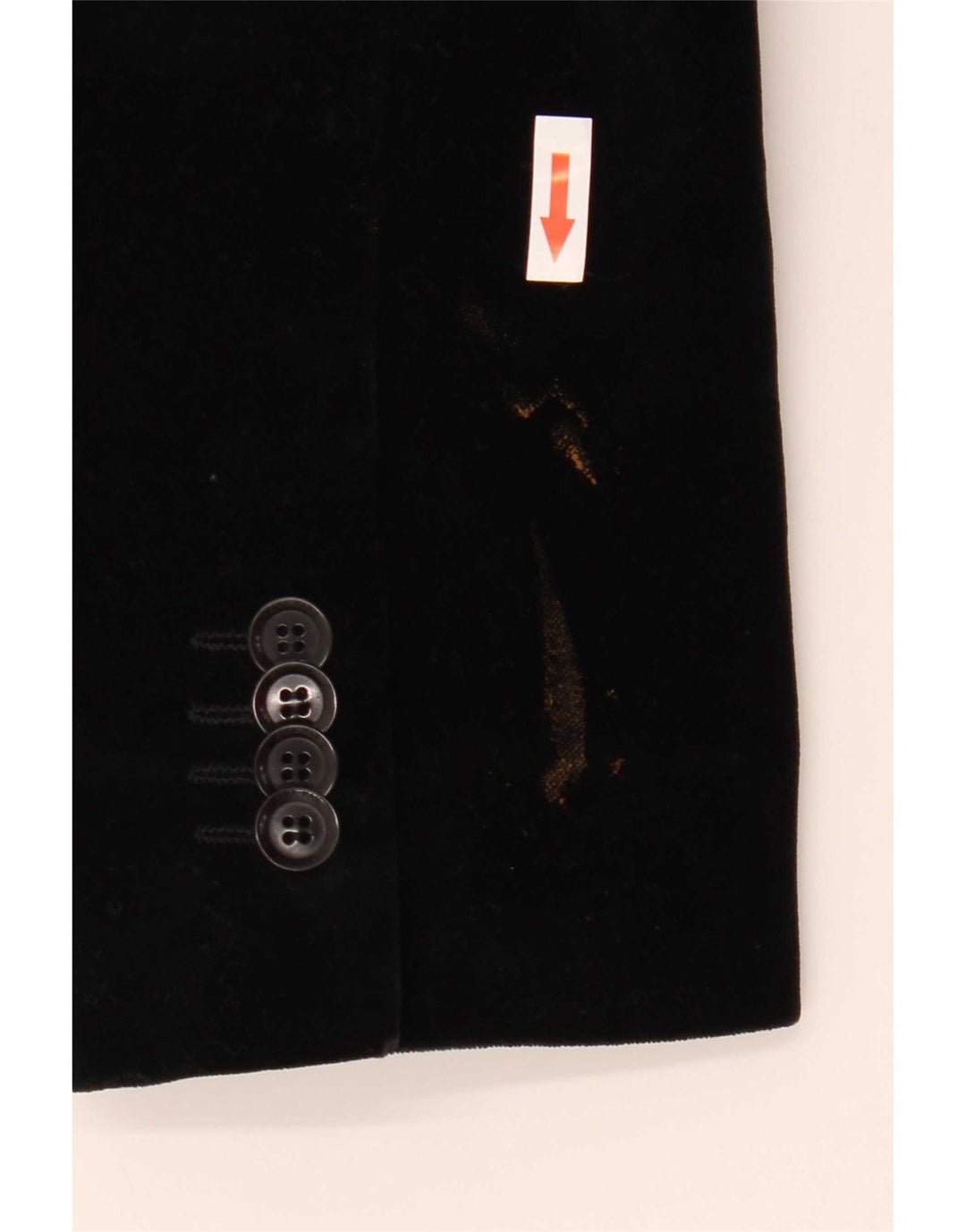 Zara Veste blazer en velours pour homme à 1 bouton EU 52 Grand coton noir