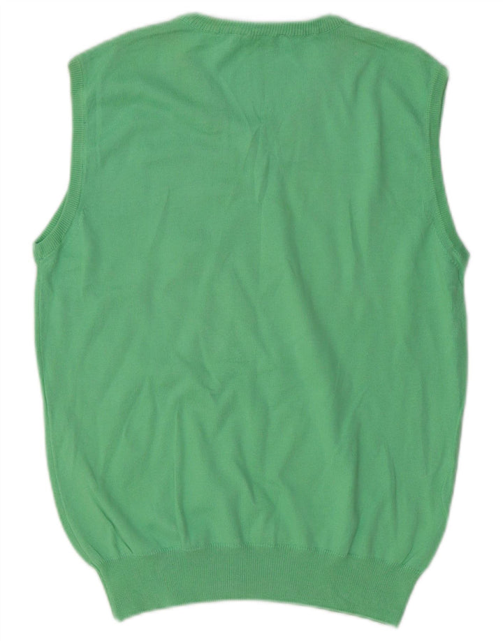 Brooksfield Mens Vest Débardeur IT 46 Petit Vert Coton