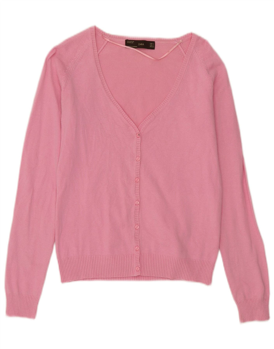 Zara Cardigan Femme Pull UK 10 Petit Rose
