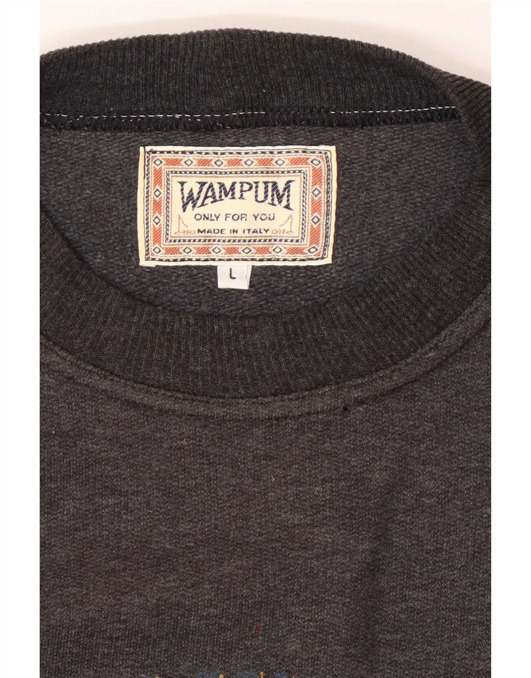 Wampum Sweat-shirt graphique pour hommes, grand gris
