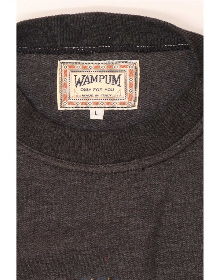 Wampum Sweat-shirt graphique pour hommes, grand gris