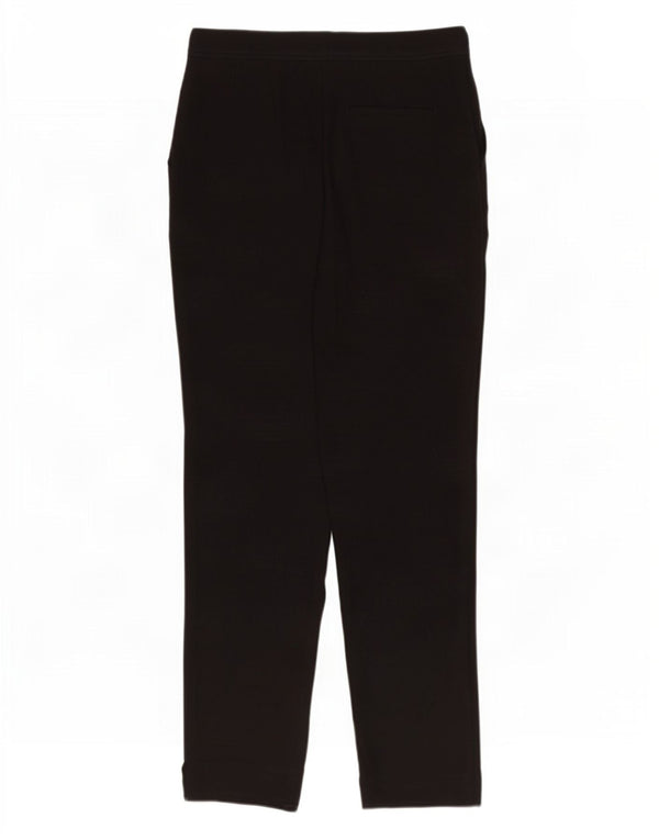 Marks & Spencer Pantalon décontracté taille haute pour femme UK 10 Small W24 L30 Noir