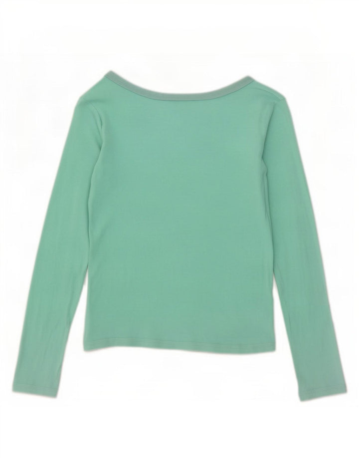 Marks & Spencer Haut à manches longues et épaules dénudées pour femme UK 14 Vert moyen