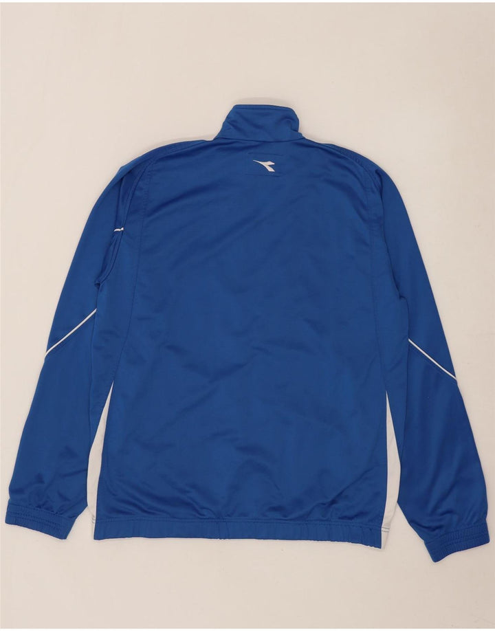 Diadora Veste de survêtement graphique pour hommes, grand bleu, polyester color block