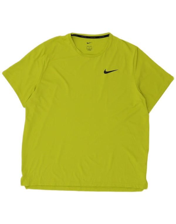 Nike Hommes Dri Fit T-Shirt Haut XL Vert Polyester