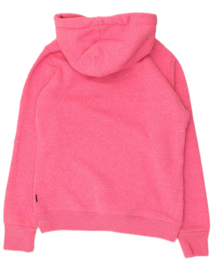 Superdry Pull à capuche graphique pour femme UK 10 Petit polyester moucheté rose