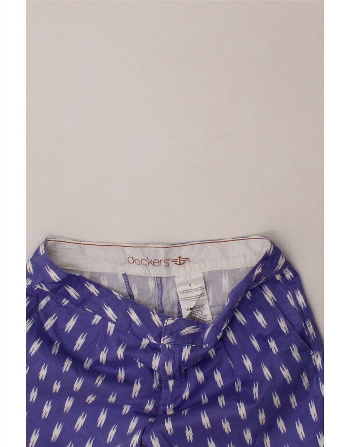 DOCKERS Womens Abstract Pattern Chino Shorts US 8 Medium W30  Purple Vintage Dockers and Second-Hand Dockers from Messina Hembry 