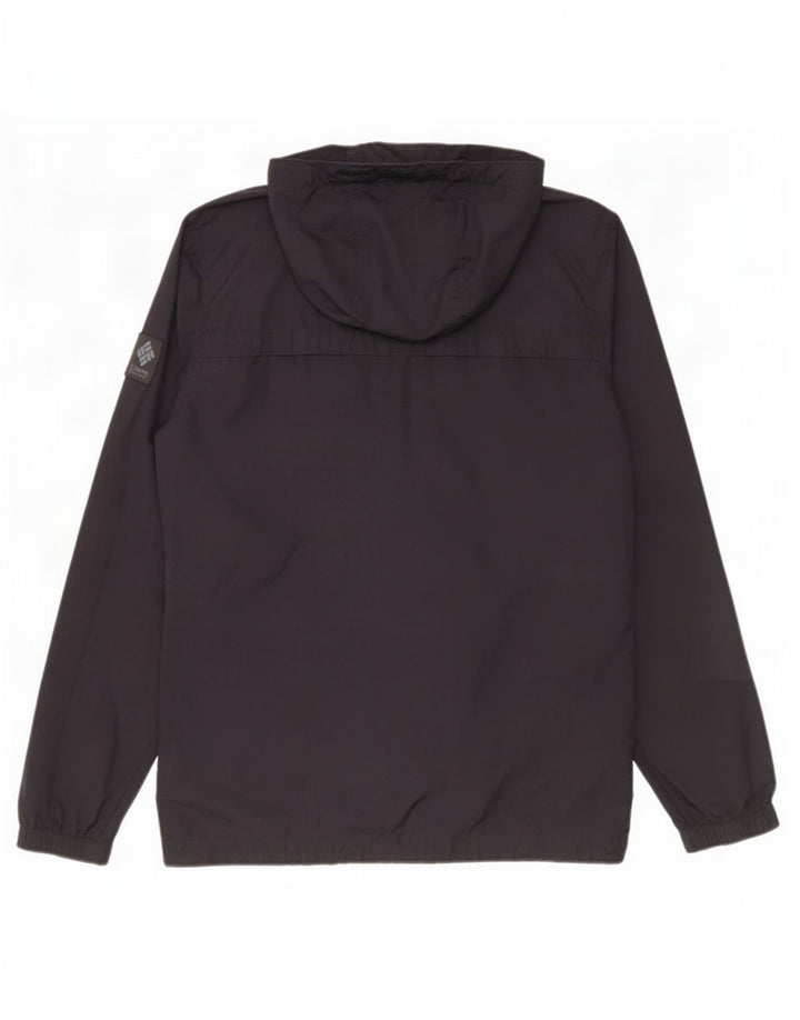 Columbia Veste de pluie à capuche pour homme UK 36 Small Bleu marine Polyester