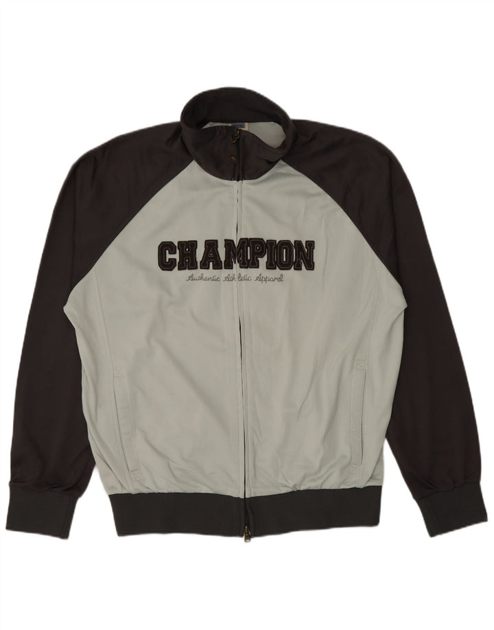 Champion Veste de Survêtement Graphique Homme Gris Moyen Colourblock
