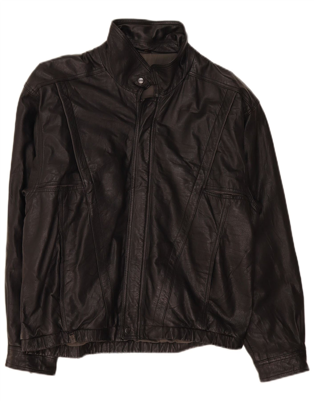 veste en cuir homme vintage UK 38 Noir Moyen
