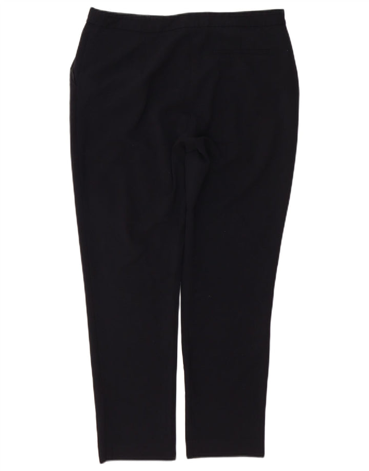 Oasis Pantalon Chino Droit Femme UK 12 Moyen W32 L26 Noir Polyester