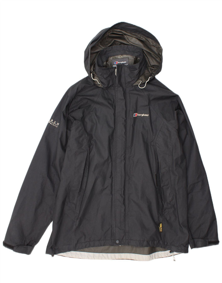 Berghaus Veste de pluie à capuche pour femme UK 14 Large Gris Nylon