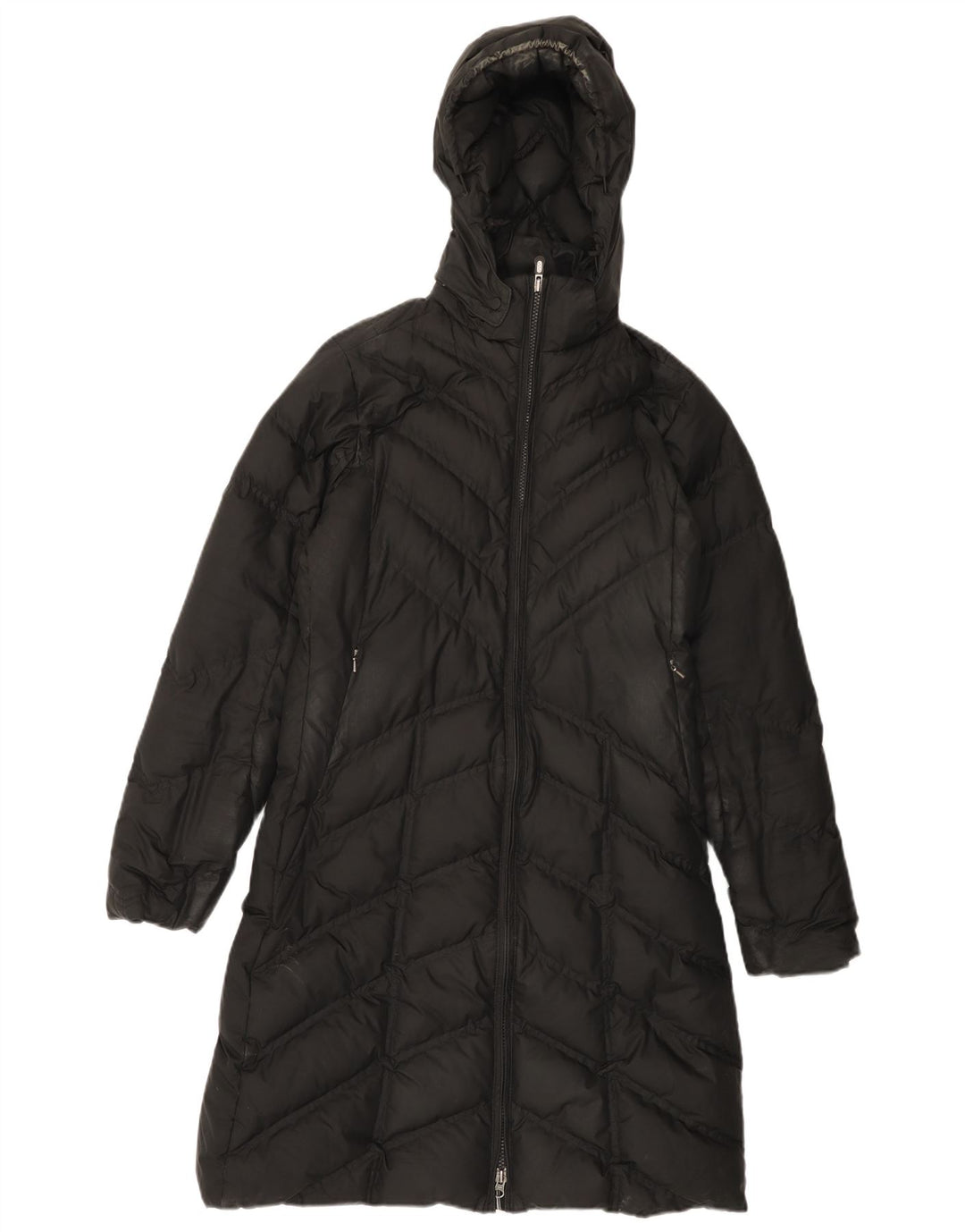 Patagonia Manteau rembourré à capuche pour femme UK 10 Small Noir Polyester