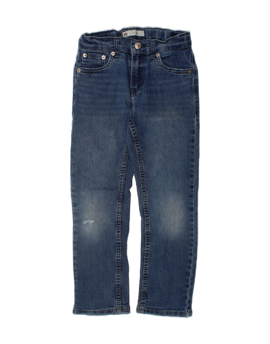 LEVI'S Boys 511 Slim Jeans 6-7 Years W22 L20 Blue Cotton Vintage Levi's and Second-Hand Levi's from Messina Hembry 