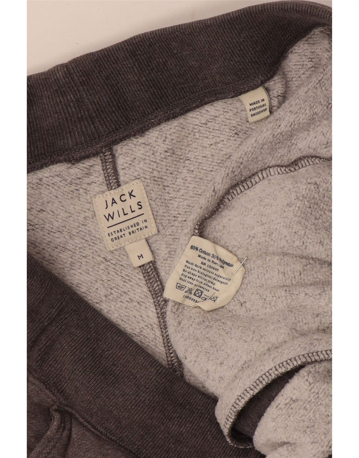 Jack Wills Short de Sport Graphique Homme Gris Moyen Coton
