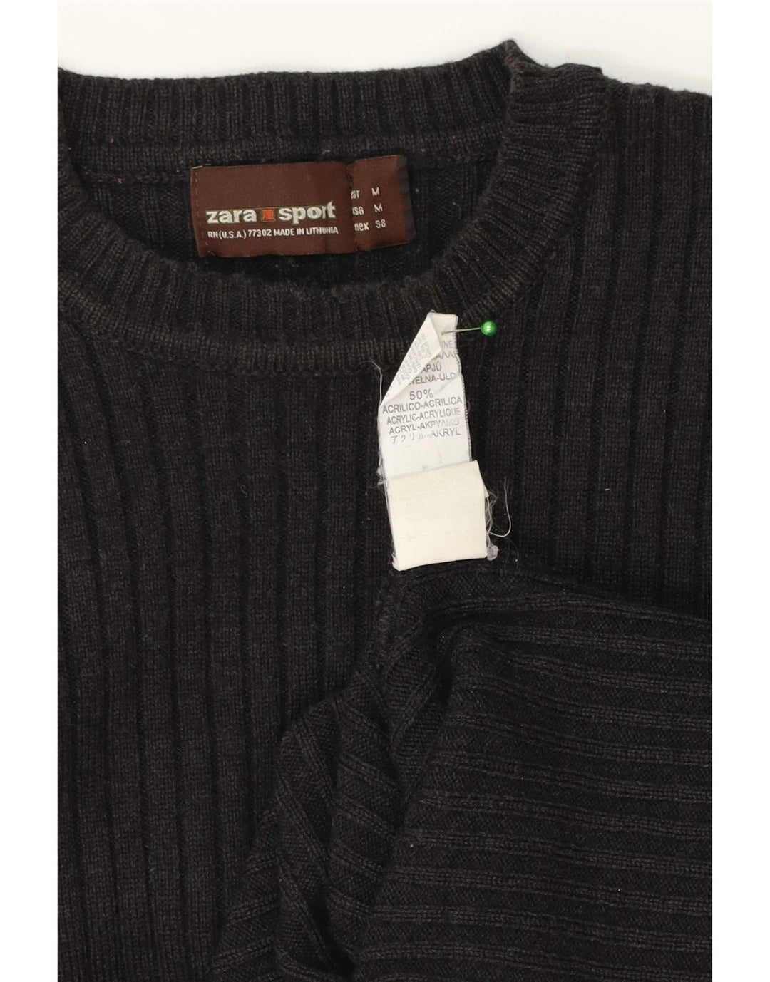 Zara Pull à col rond en laine gris moyen pour homme