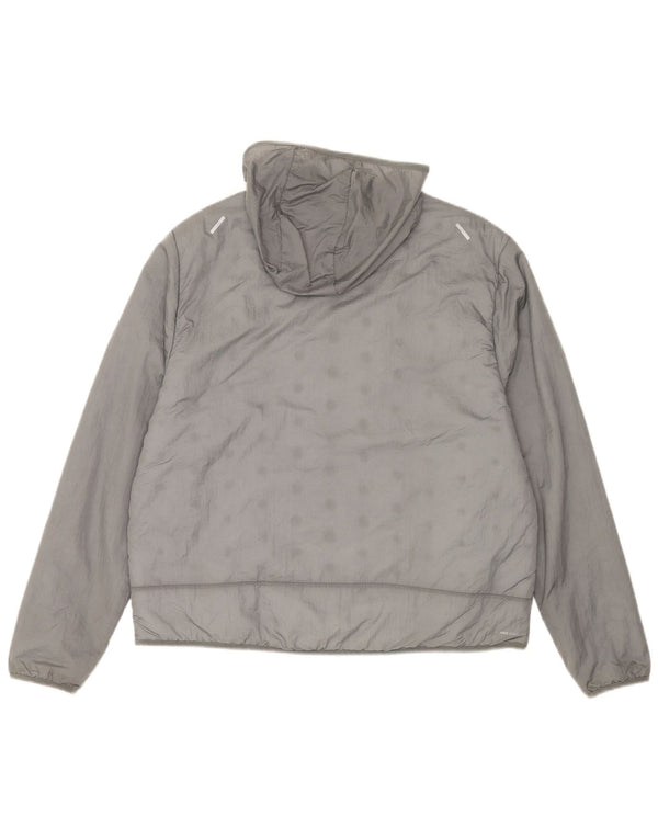 Nike Veste rembourrée à capuche pour homme UK 42 XL Gris Nylon