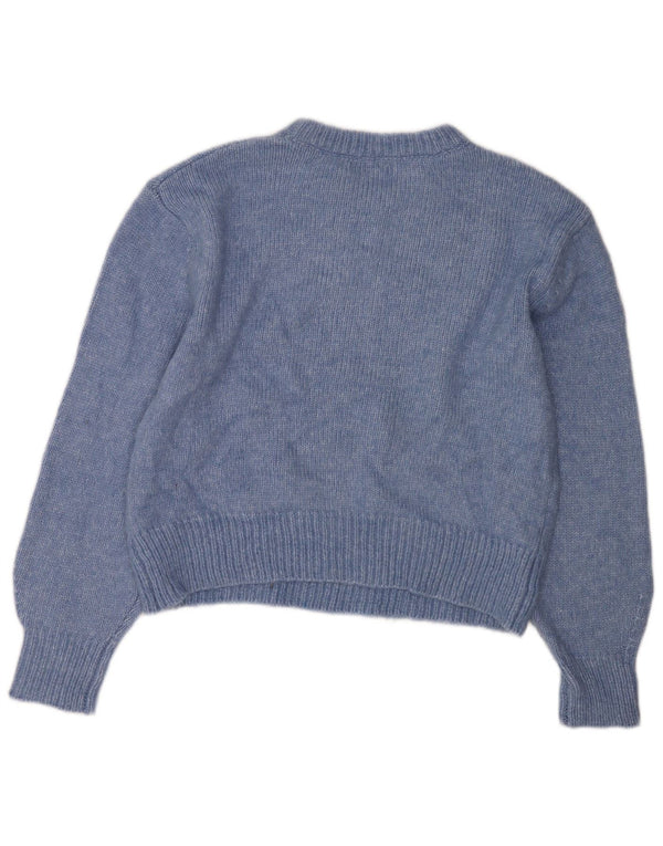 Marks & Spencer Pull surdimensionné à col rond pour femme UK 14 Bleu moyen