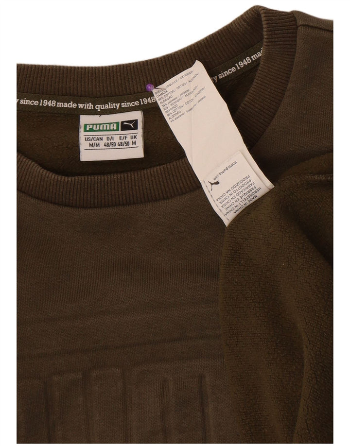 Puma Sweat-Shirt Graphique Homme Kaki Moyen Coton
