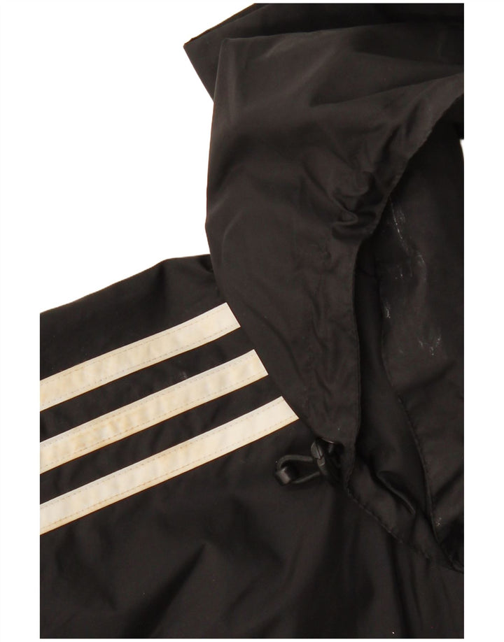 ADIDAS Veste de pluie à capuche pour homme UK 36/38 Small Noir Polyamide