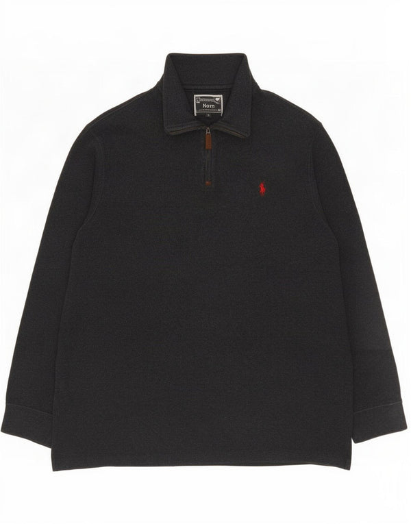 Polo Ralph Lauren Sweat-shirt à col zippé pour homme XL Gris Coton