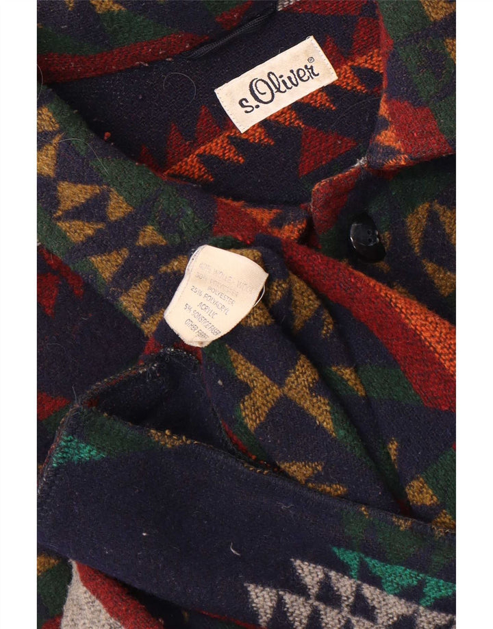 S.Oliver Manteau Homme UK 40 Grande Laine Fair Isle Multicolore