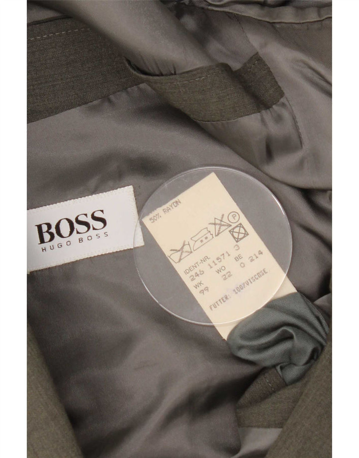 Hugo Boss Veste blazer à double boutonnage pour homme EU 54 2XL Gris Laine