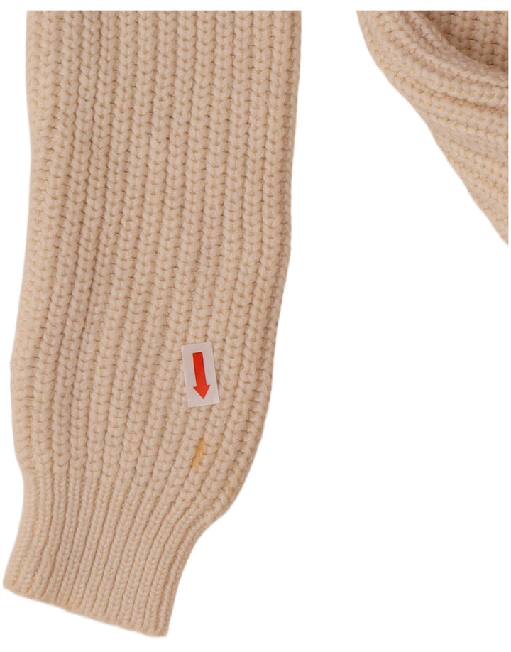 MASSIMO DUTTI Cardigan à capuche pour femme UK 6 XS Beige Coton