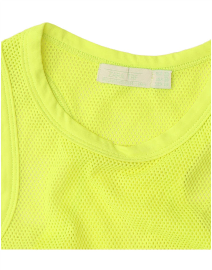 Zara Femme Débardeur UK 12 Medium Green Polyamide