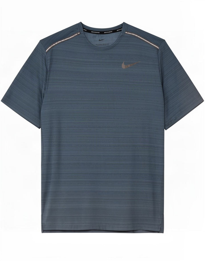 Nike Hommes Dri Fit T-Shirt Haut Large Bleu Moucheté Polyester