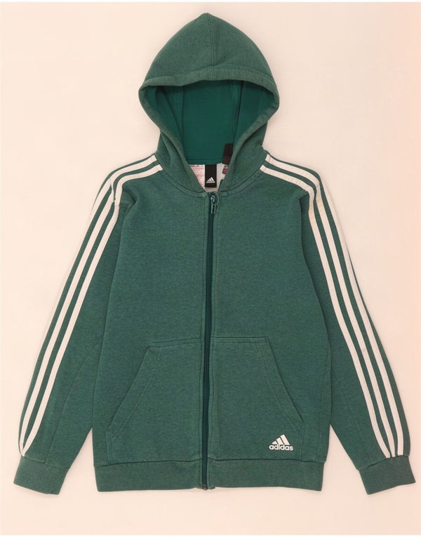 Adidas Pull à capuche zippé garçon 13-14 ans Vert Coton