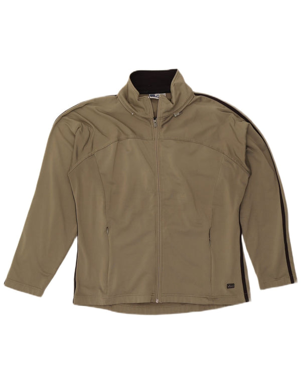 Asics Veste de Survêtement Homme Kaki Moyen Polyester