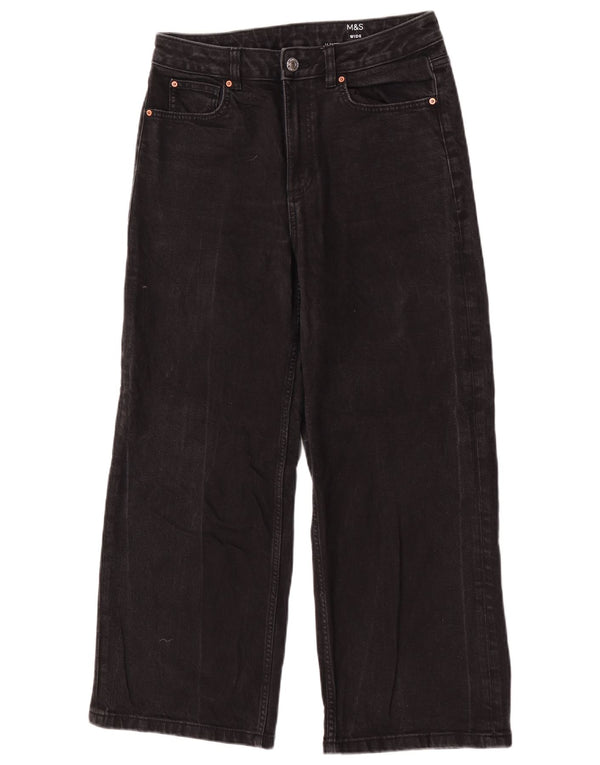 Marks & Spencer Jean large pour femme UK 12 Medium W30 L28 Coton noir