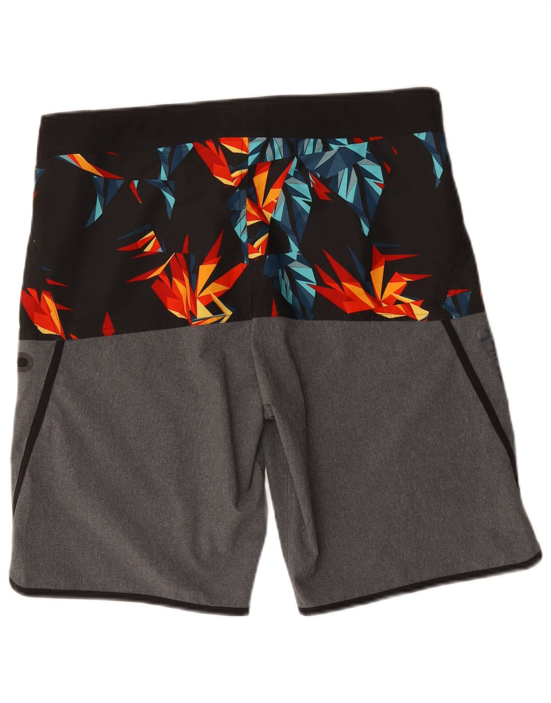 Adidas Short de bain homme gris moyen géométrique polyester