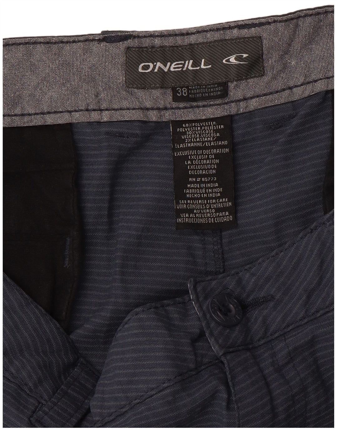 O'Neill Short Chino Homme W38 XL Bleu Marine Pinstripe Polyester