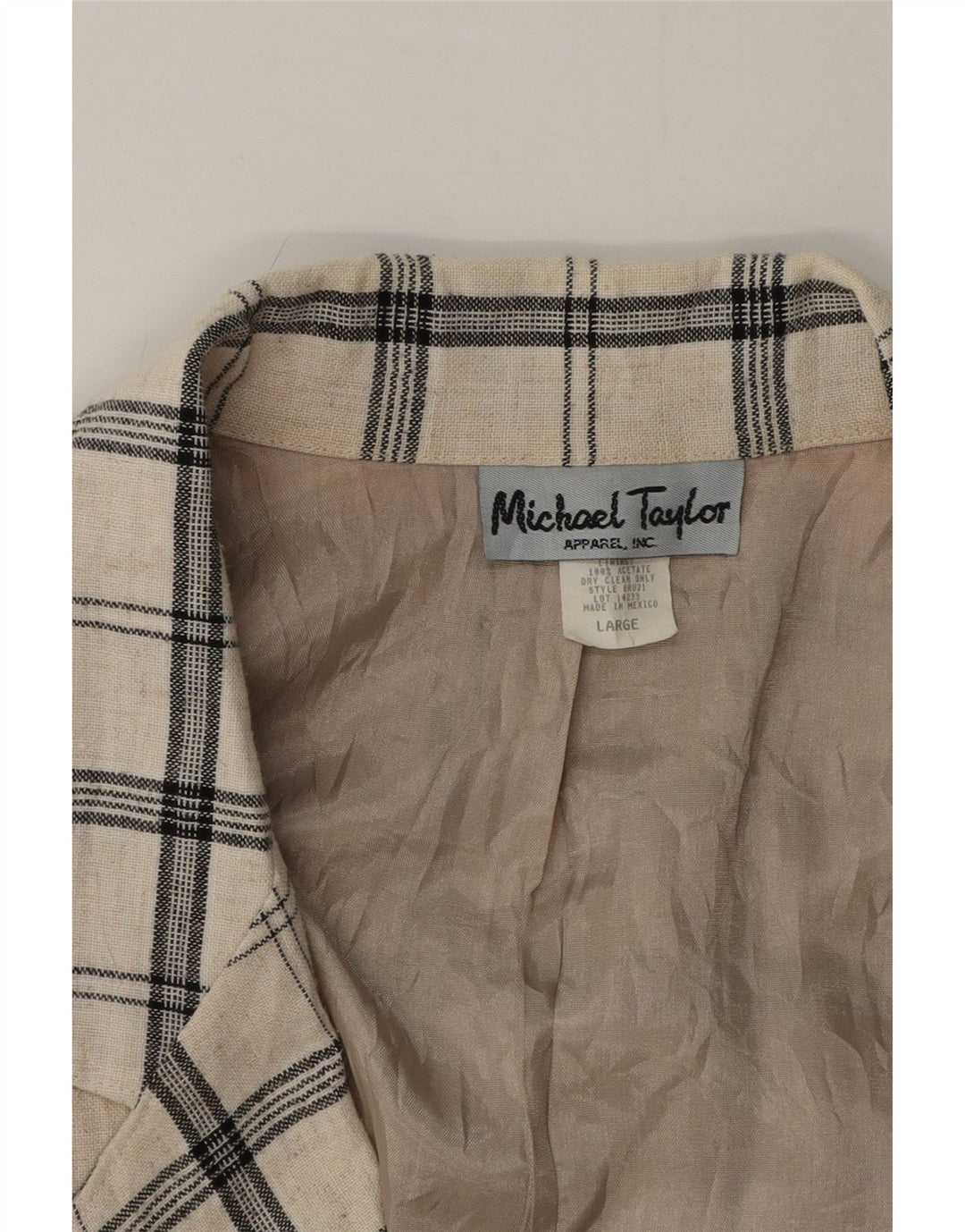 Michael Taylor Veste blazer longue surdimensionnée pour femme UK 16 Large Beige