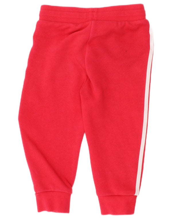 Adidas Pantalon de Survêtement Joggers Bébé Fille 18-24 Mois Rouge Coton