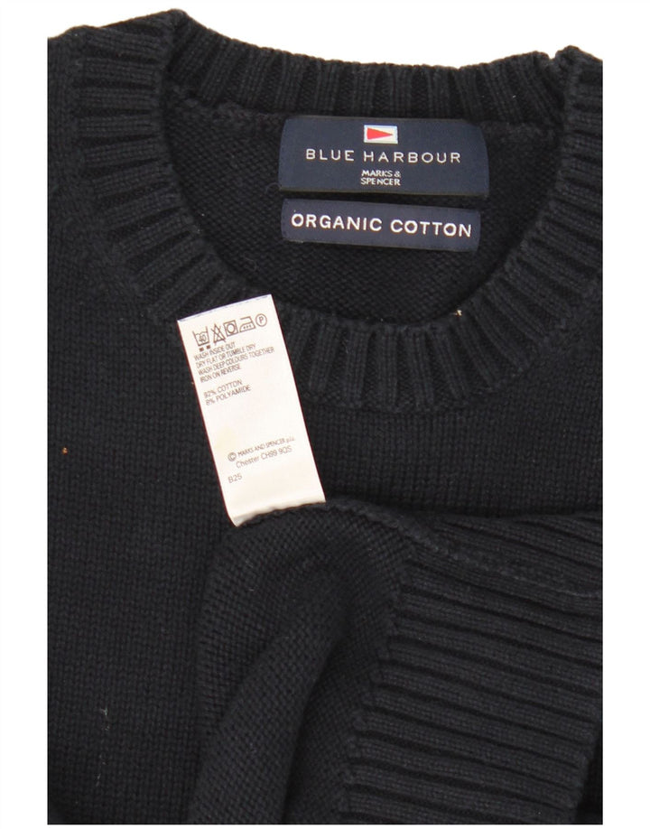 Marks & Spencer Pull à col rond Blue Harbour pour homme, petit bleu marine