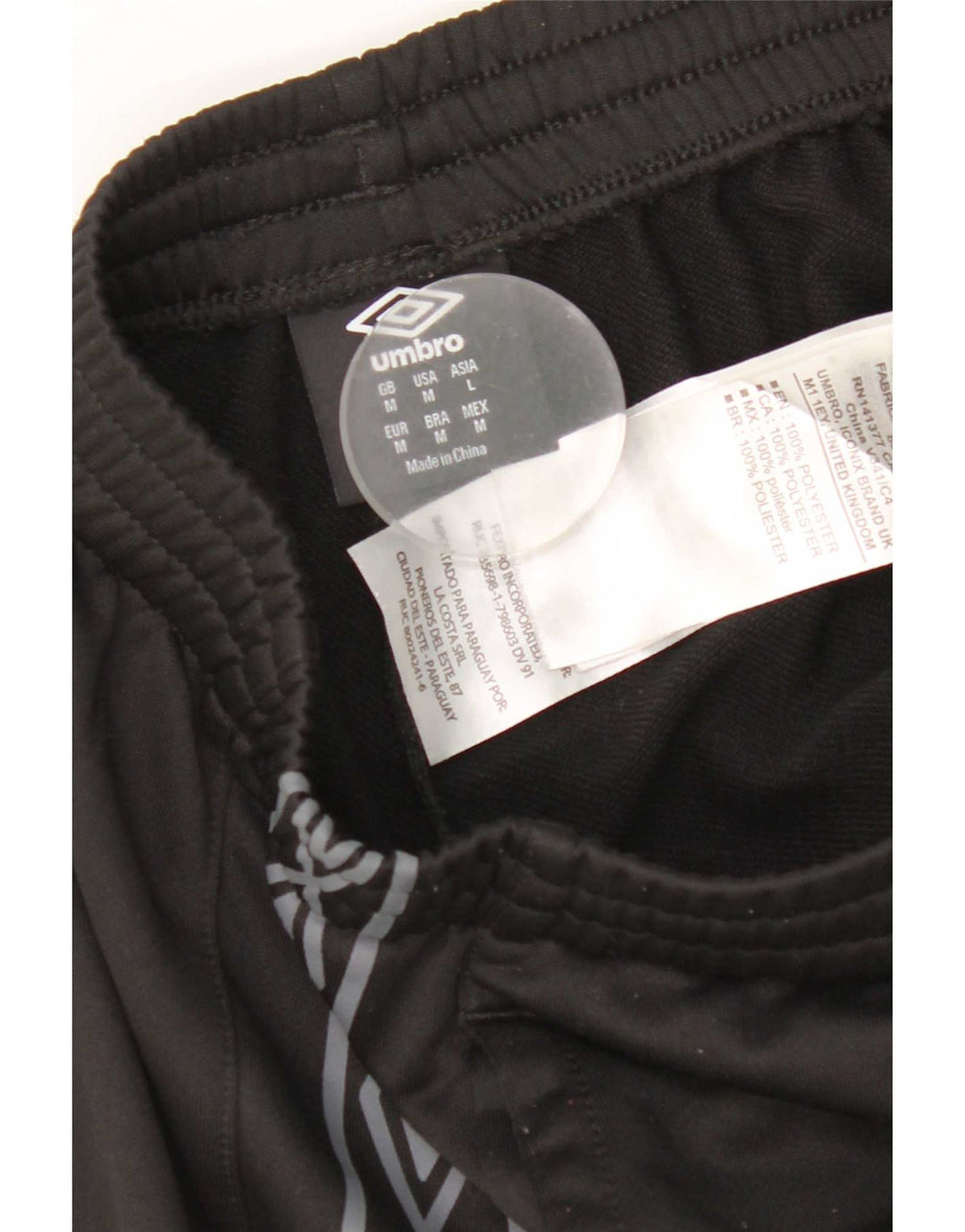 Umbro Pantalon de Survêtement Graphique Homme Noir Moyen Polyester