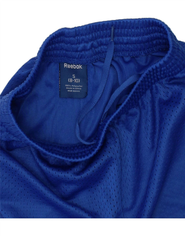 REEBOK Boys Sport Shorts 8-9 Years Small Blue Polyester Vintage Reebok and Second-Hand Reebok from Messina Hembry 