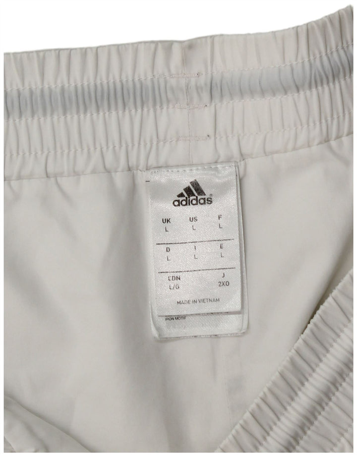 Adidas Short de sport pour homme Large Blanc Polyester