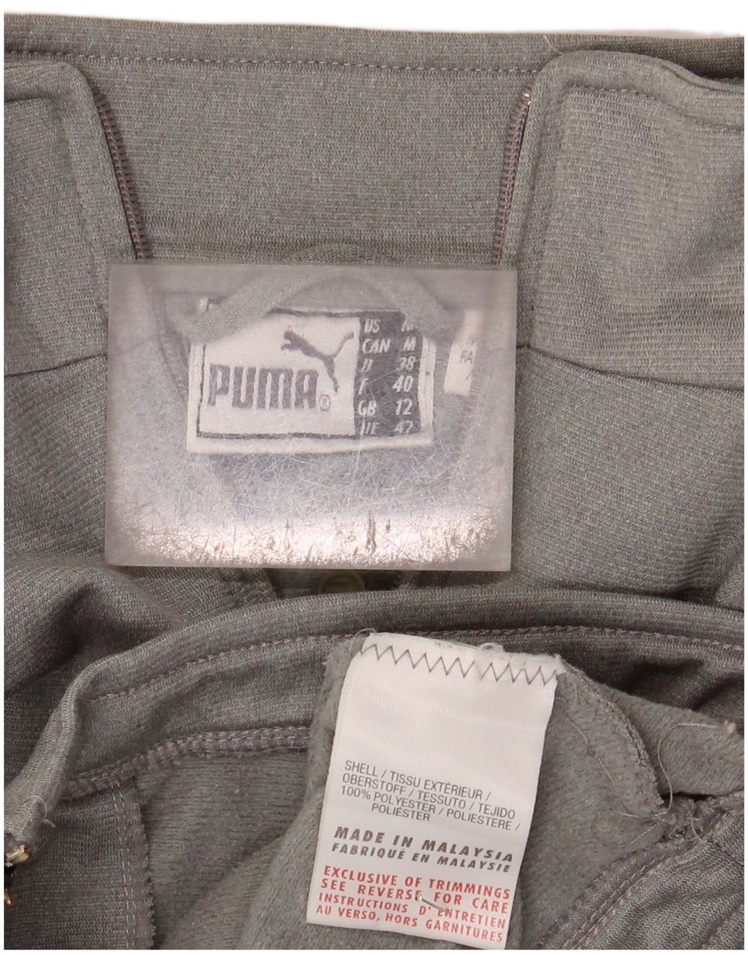 Puma Veste de survêtement pour femme UK 12 Gris moyen Colorblock Polyester