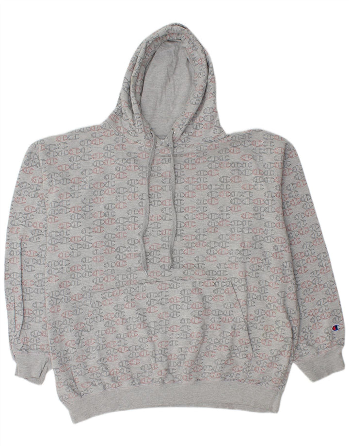 Champion Pull à capuche graphique pour homme 2XL Gris Coton