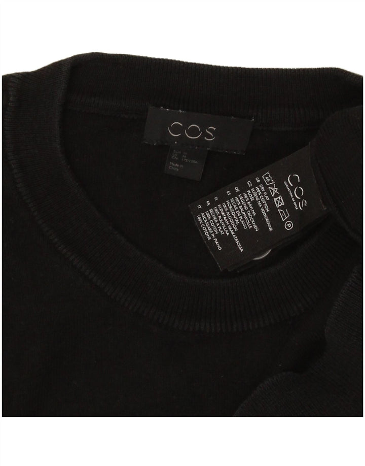 Cos Pull à col rond pour homme en coton noir moyen