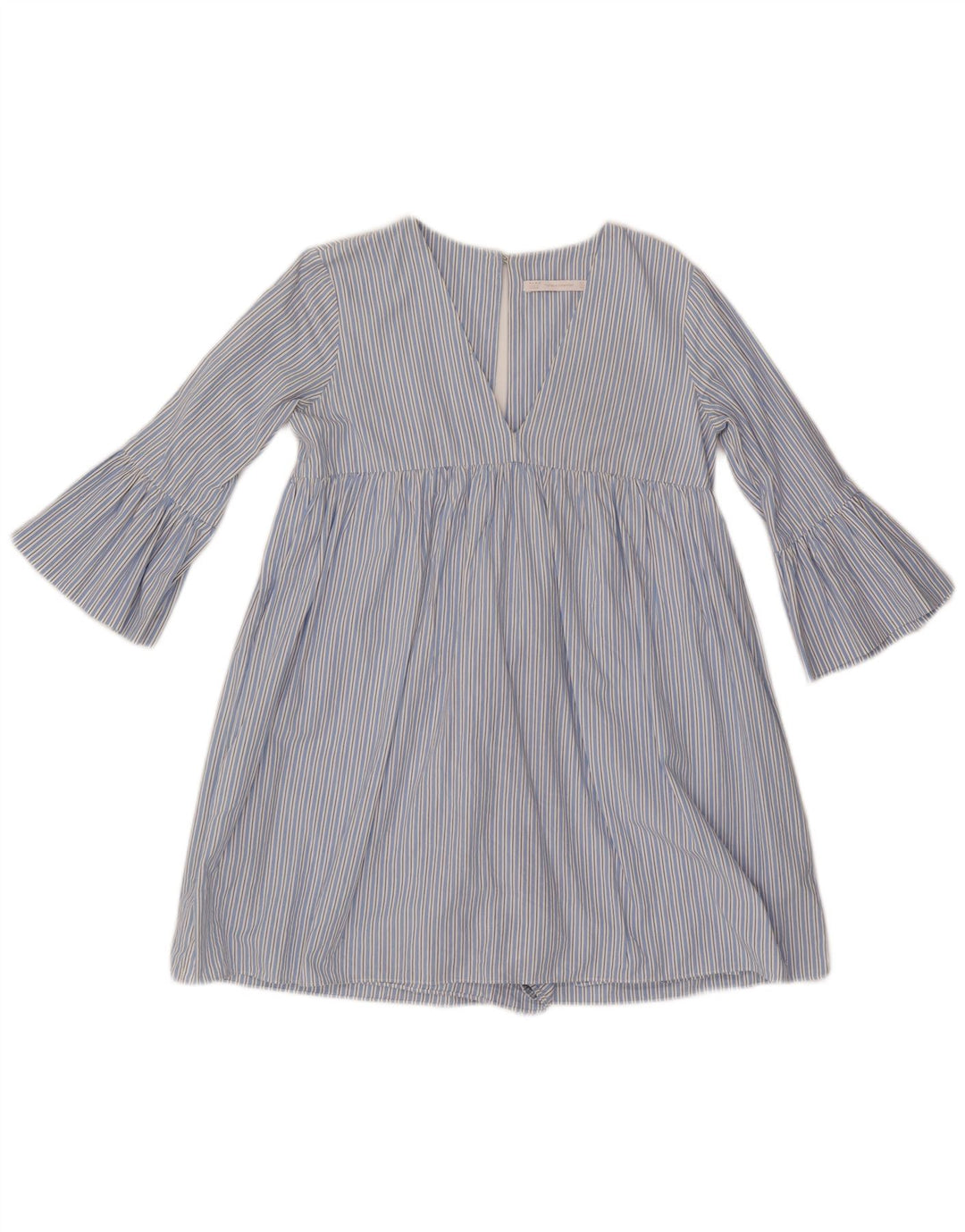 ZARA Combishort à manches 3/4 pour femme UK 10 Petit Bleu Rayé