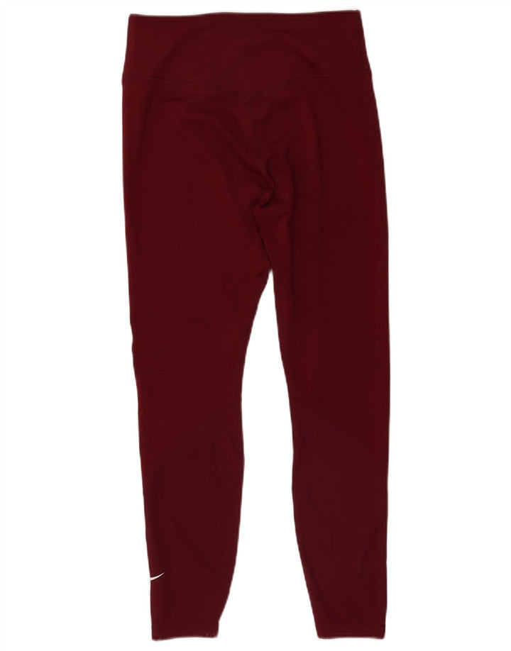 Nike Legging Dri Fit pour femme UK 12 Polyester bordeaux moyen