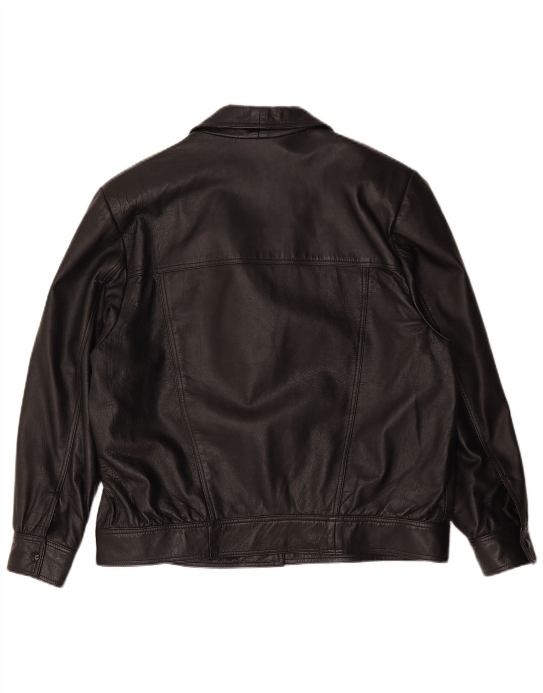 Veste en cuir Bomber femme vintage UK 18 XL Noir
