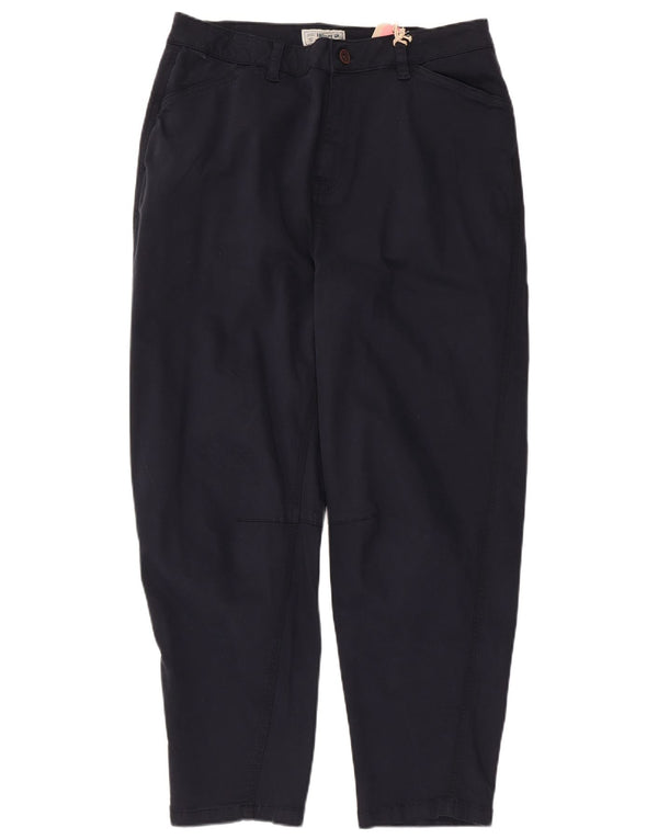 Fat Face Pantalon décontracté fuselé pour femme UK 14 Large W34 L27 Bleu marine