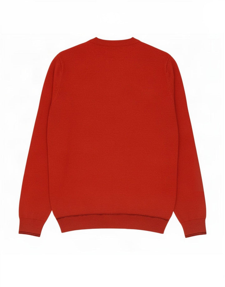 Marks & Spencer Pull à col rond pour homme Petit coton orange